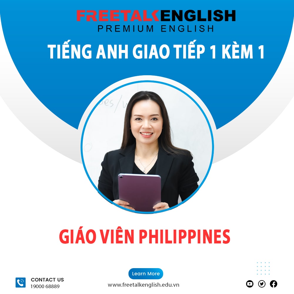 Khóa học Tiếng Anh giao tiếp 1 kèm 1 GV Philippines