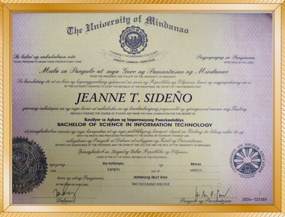 Giáo viên JEANNE T. SIDENO