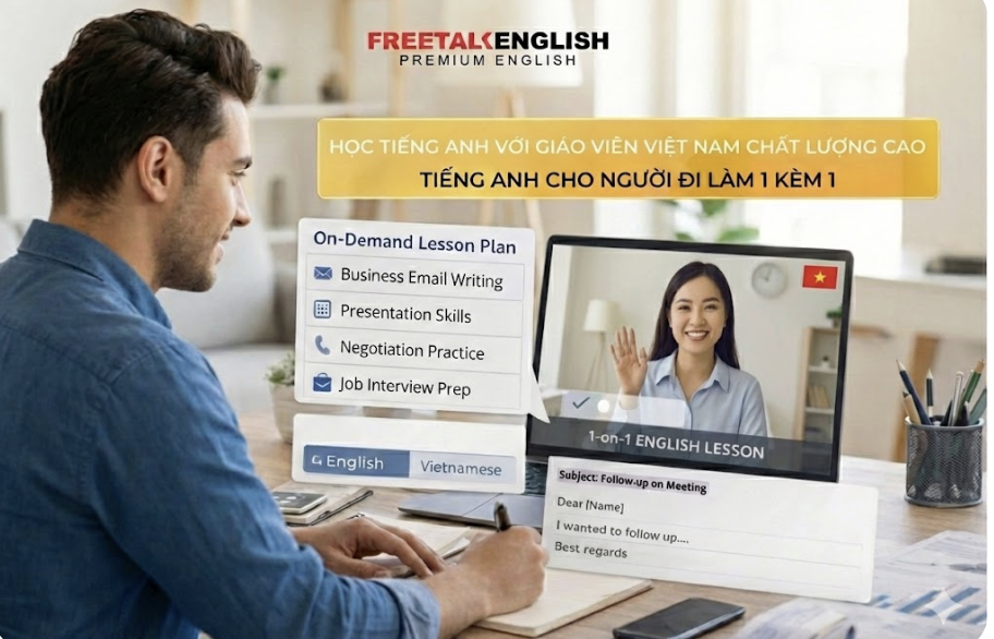 Tiếng Anh Cho Người Đi Làm: Phỏng Vấn Nhảy Việc 2026 – 45 Câu Hỏi “Khó” + Bài Mẫu Trả Lời Chốt Offer (Từ Bình Thường Thành “Đáng Tuyển”)