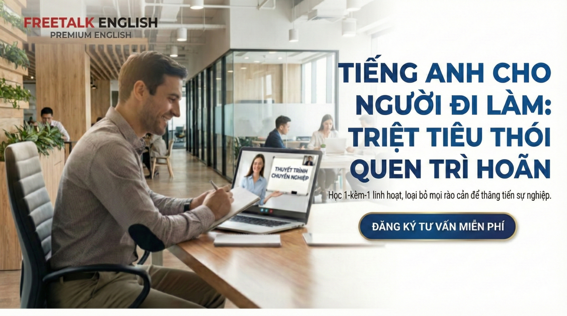 Tiếng Anh Cho Người Đi Làm: Thăng Chức Bằng Tiếng Anh – Kịch Bản Nói Ngắn, Chốt Rõ, Có Kpi (Họp–Email–Review)