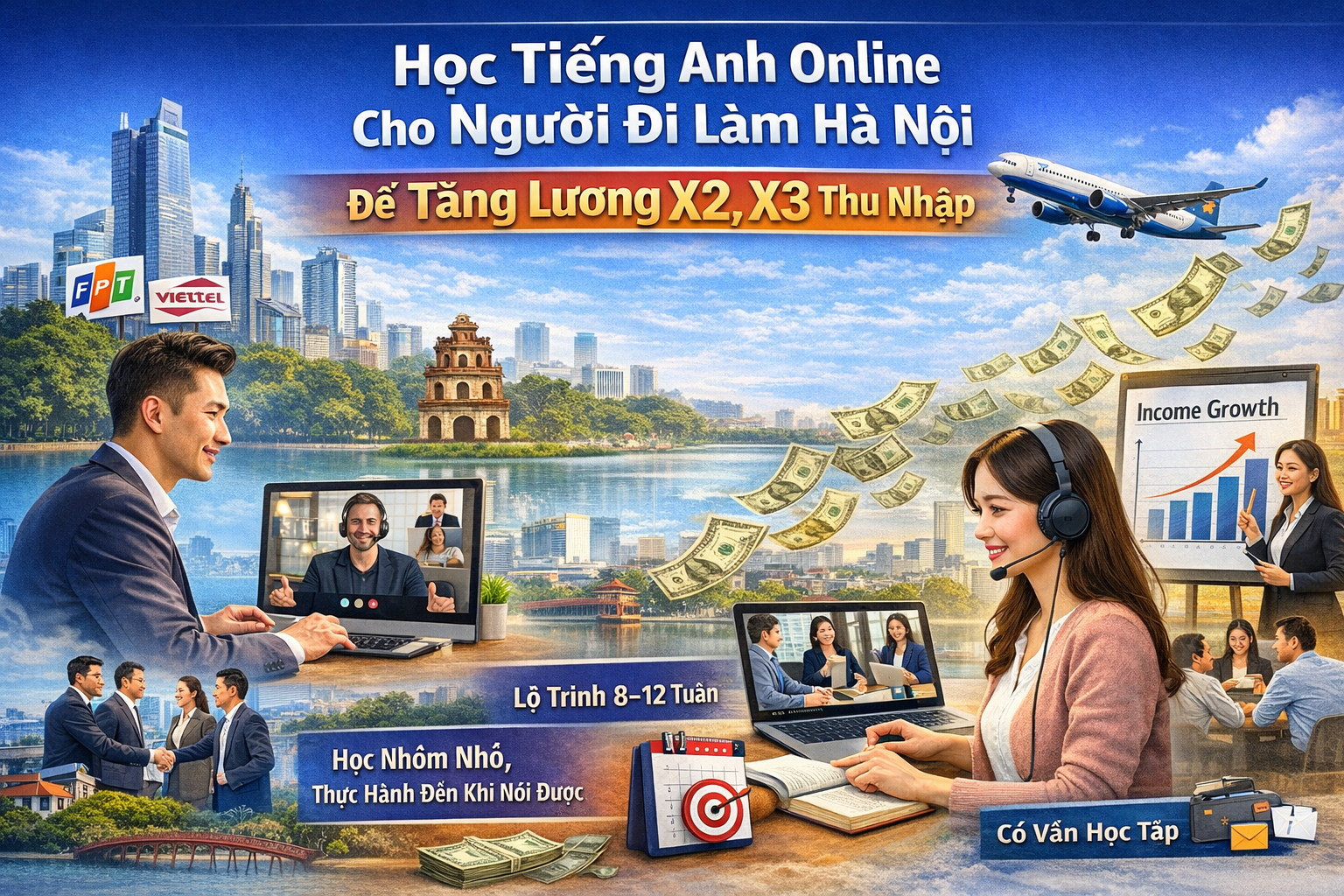Học Tiếng Anh Online Cho Người Đi Làm Tăng Lương X2, X3 – Lộ Trình “Ra Số” Trong Kỳ Review Tăng Lương